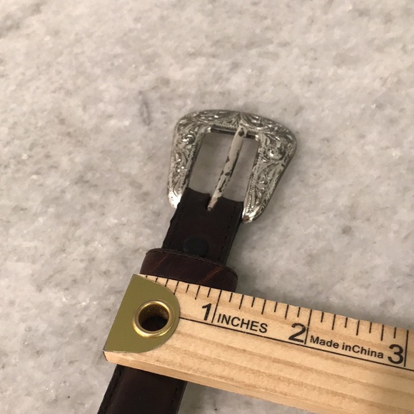 Vintage Nadine Western Belt Womens 32 Brown Leather Conchos Cowboy Rodeo USA - Picture 9 of 10